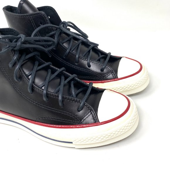 Converse Women's Size 170093C CHUCK 70 Premium Leather Black High Top Sneakers - Picture 3 of 8